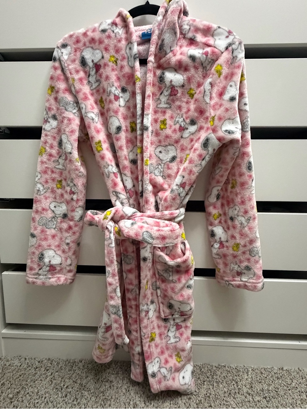 Peanuts Pink Snoopy Plush Robe